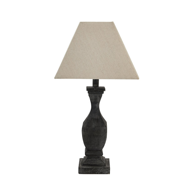 Lampe de table en bois cannelé Incia