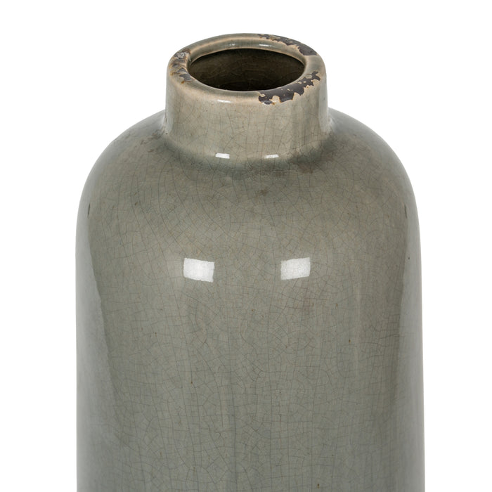 Vaso Raine Garda in ceramica grigia smaltata