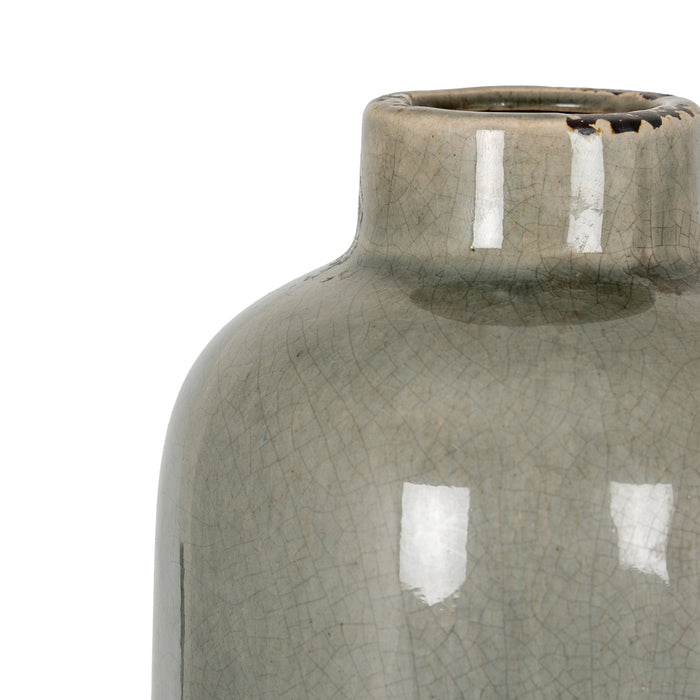 Vaso Raine Garda in ceramica grigia smaltata