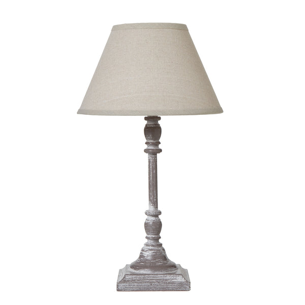 Lampe de table Antia Stem avec abat-jour en lin