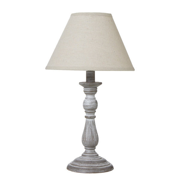 Lampe de table Augusta Column avec abat-jour en lin