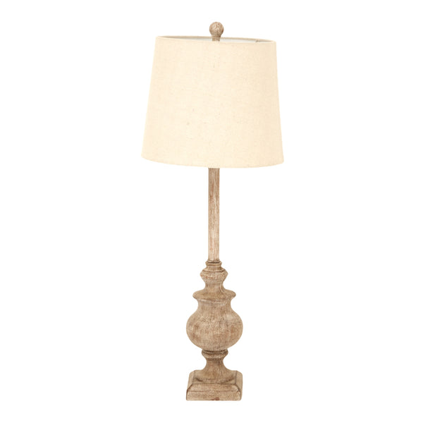 Lampe de table chandelier Chiaro avec abat-jour en lin