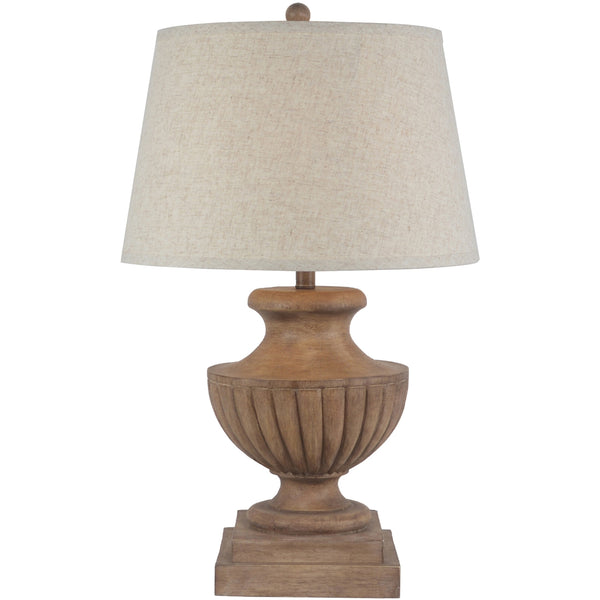 Lampe de table Marble avec abat-jour en lin bordé