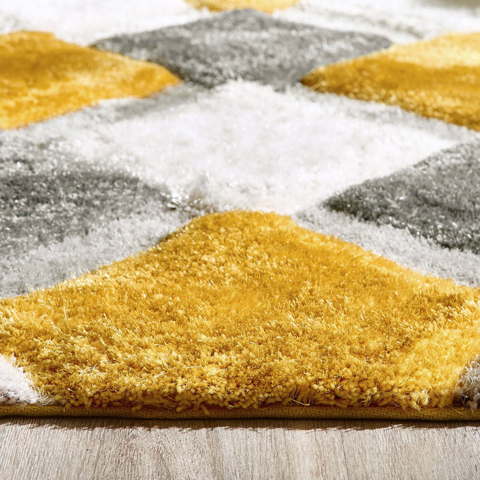 Tappeto Origins 3D GEO Shaggy Ochre