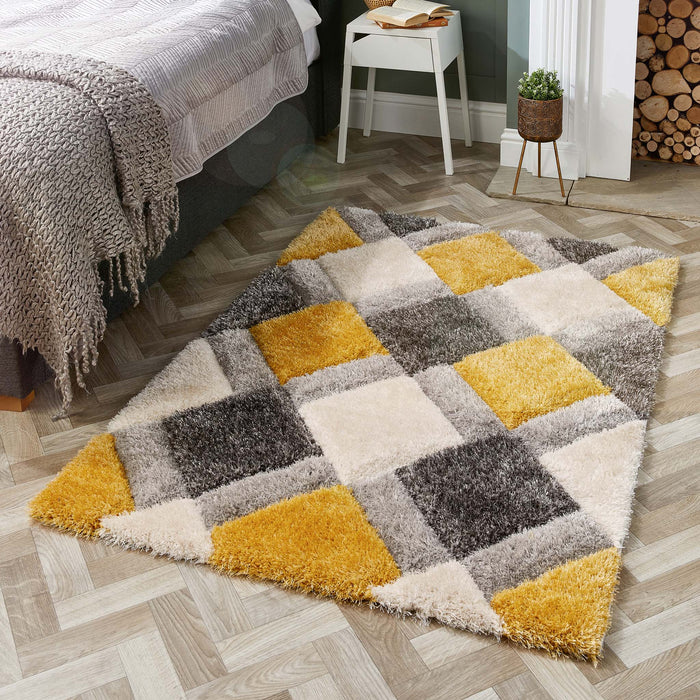 Tappeto Origins 3D GEO Shaggy Ochre