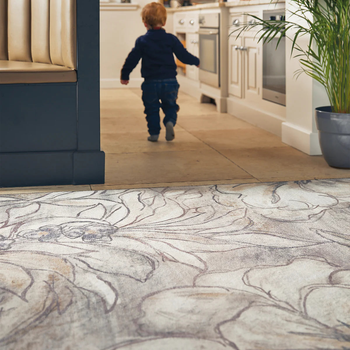 Eco-Washable Rug - Art Floral