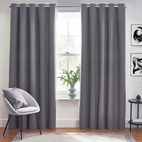 Tende oscuranti termiche con occhielli Dawn Textured - Lino