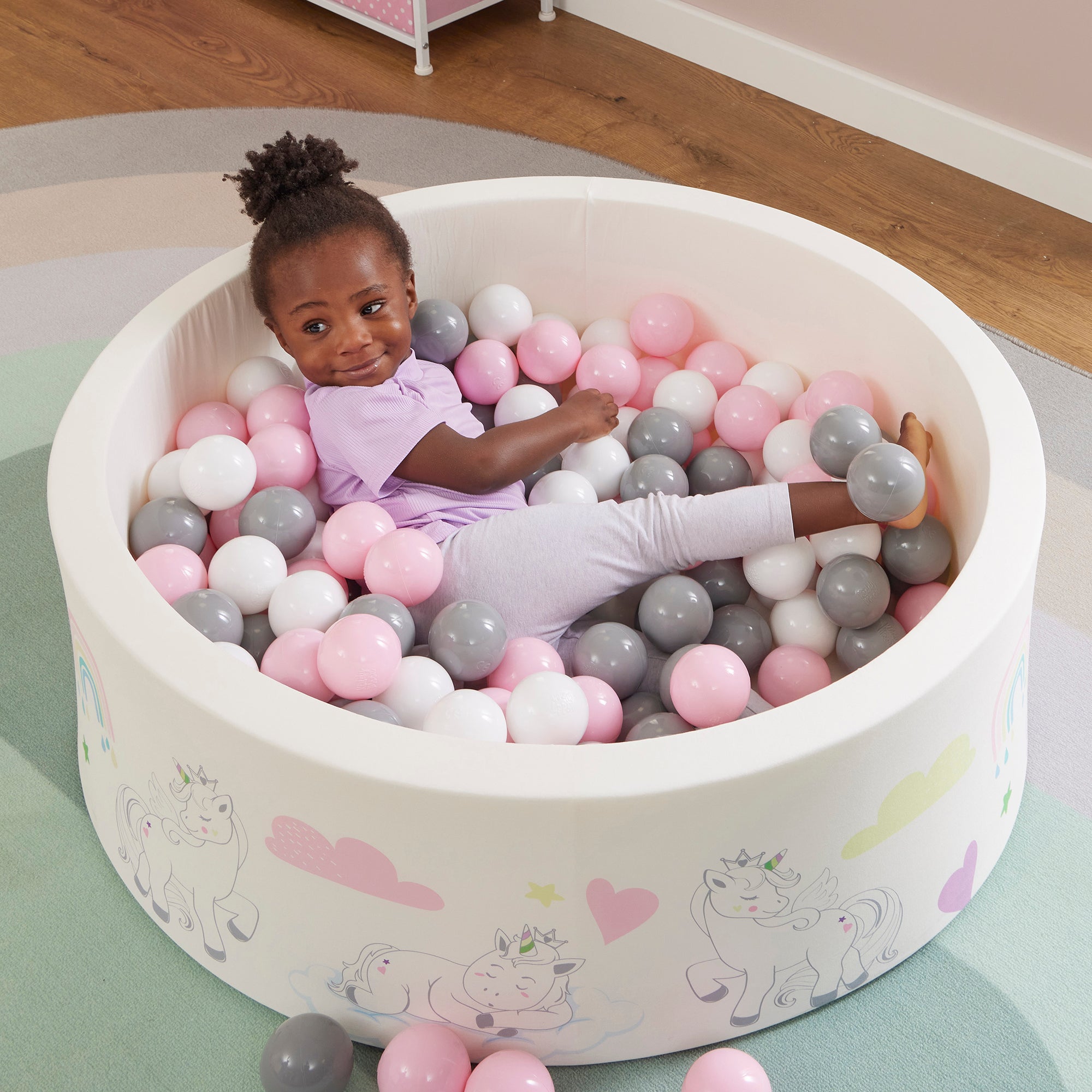 Unicorn Kids Ball Pit With 200 Balls Gifts For Year Olds