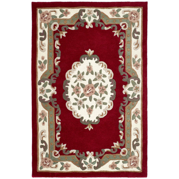 Vintage Motif - Red Cushioned Wool Rug