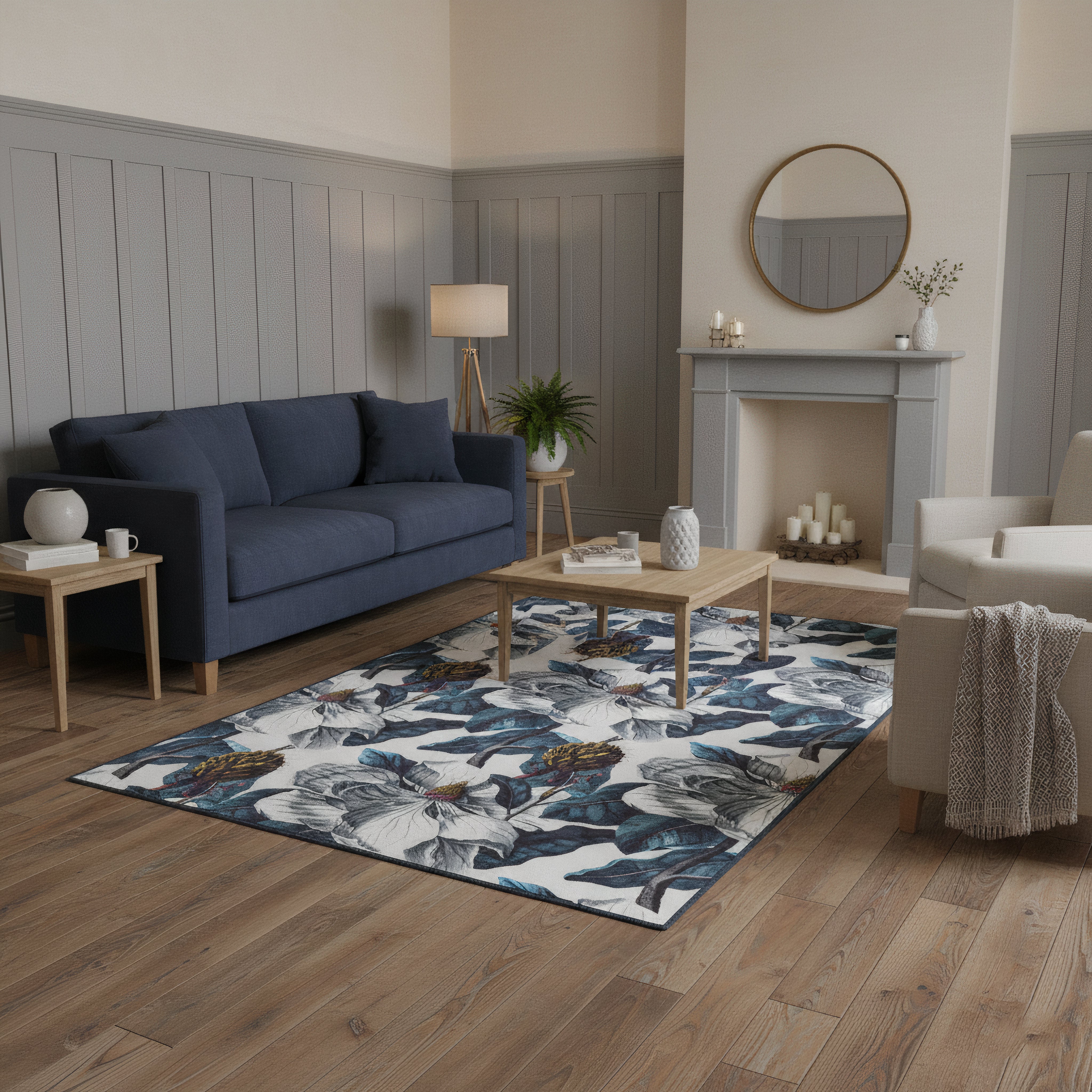 Eco-Washable Rug - Magnolia Garden