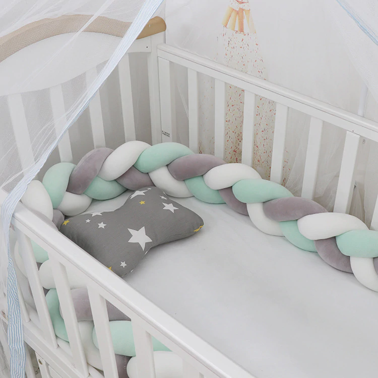 Baby Cot Bumper Knotted Braided Cot Bumper Cot Bed Cot Bumper Set