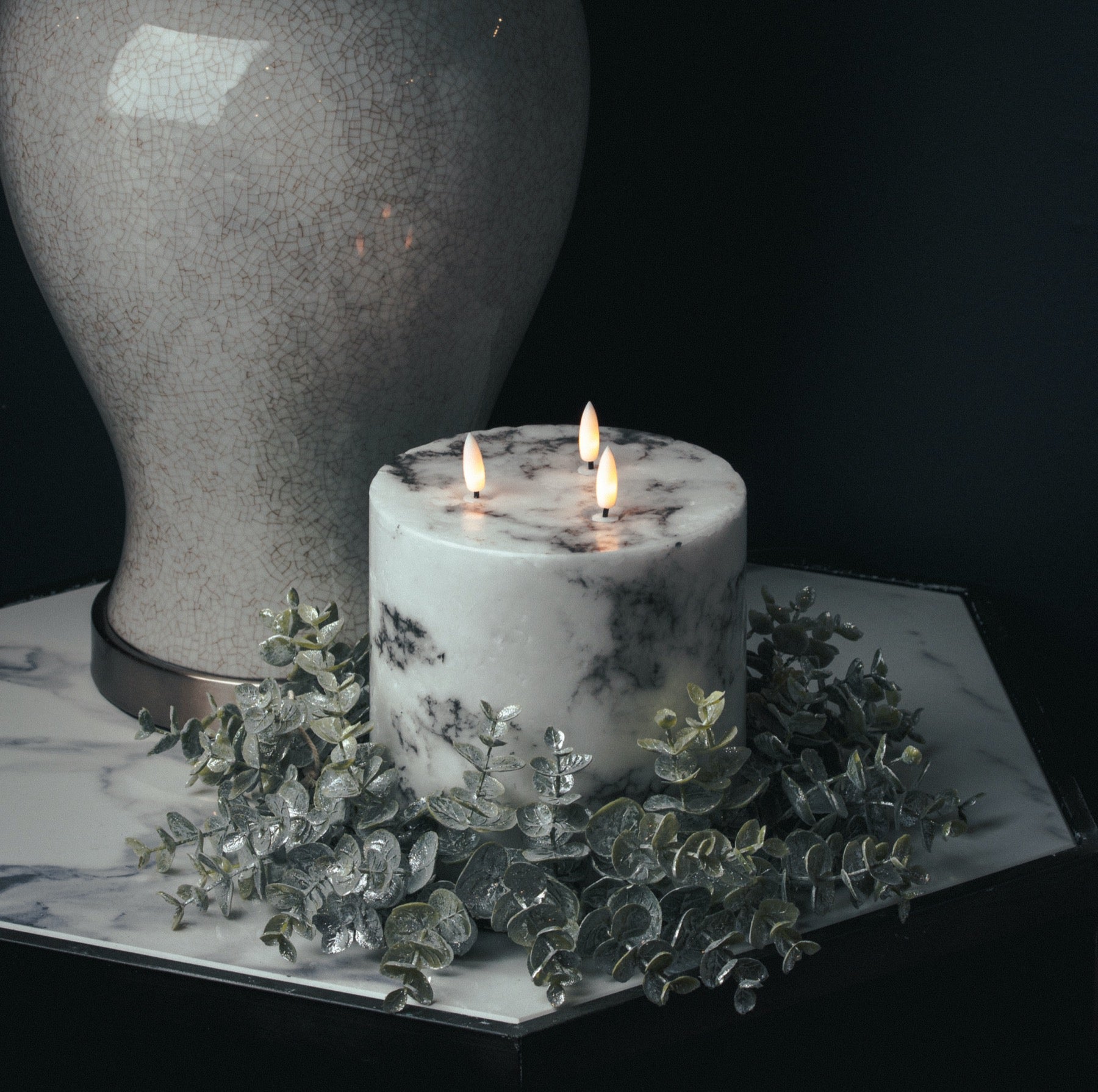 Candela LED di lusso in vera cera
