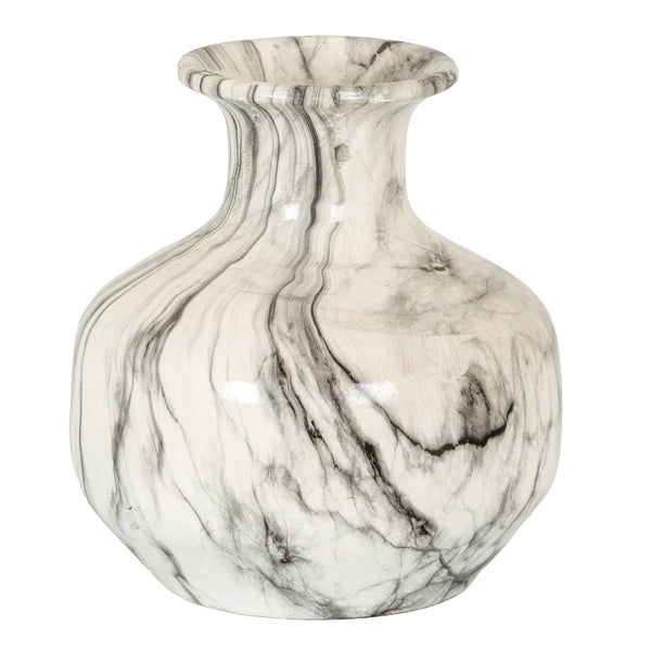 Vaso basso effetto marmo
