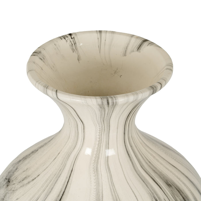 Marble Effect Ellipse Large Vase