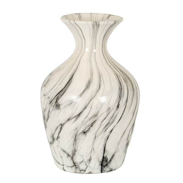 Vaso grande ellittico effetto marmo