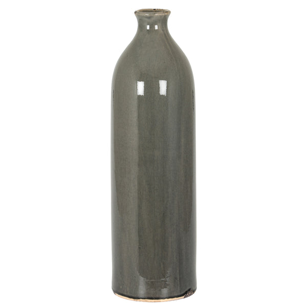 Vaso Gisela in ceramica smaltata grigia Garda