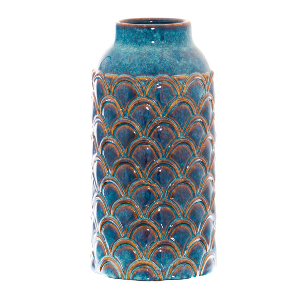 Vaso grande smerlato color indaco della collezione Seville