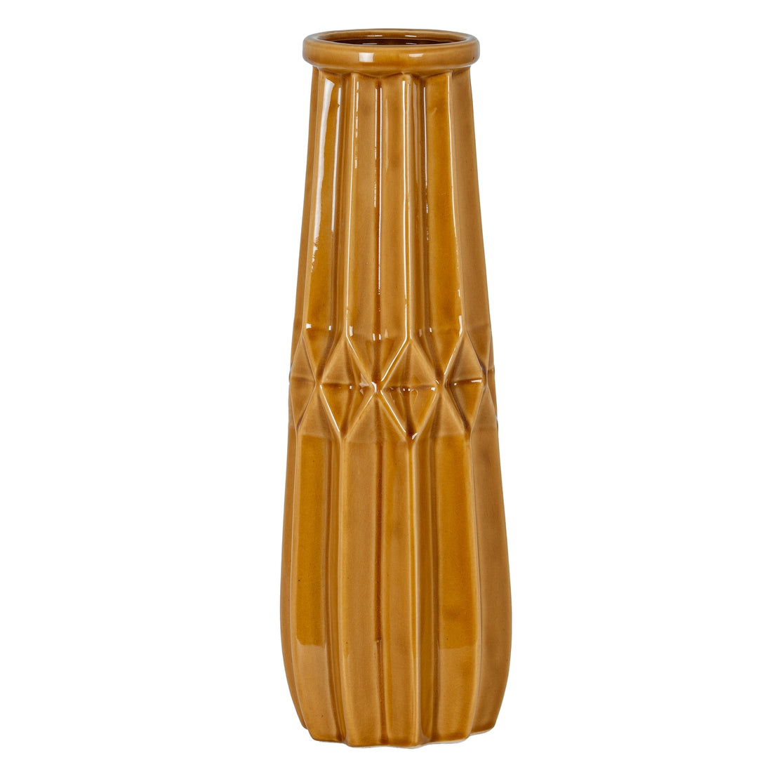 Vaso alto color ocra della collezione Seville