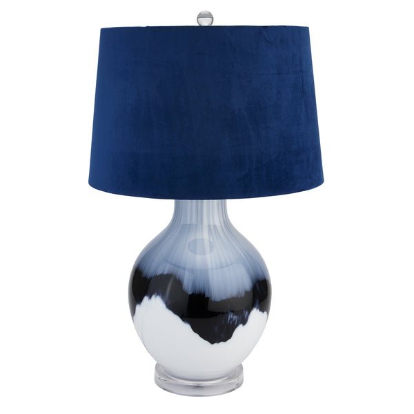 Lampada da tavolo Ice Shadows con paralume blu navy