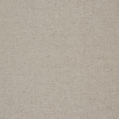 Squat White Beaded Ceramic Lamp With Linen Shade