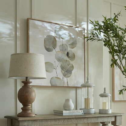 Clarion Table Lamp With Edged Linen Shade