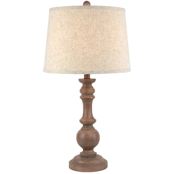 Lampada da tavolo Seraphia con paralume in lino bordato