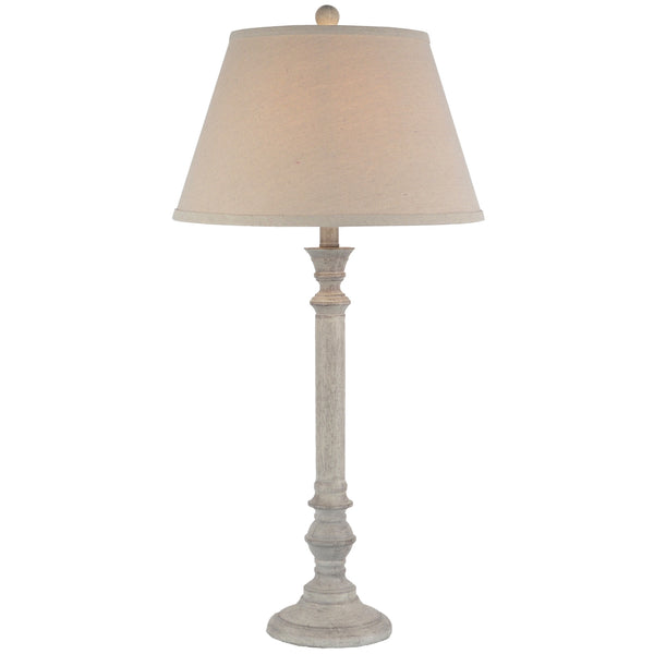 Lampada da tavolo Liora con paralume in lino
