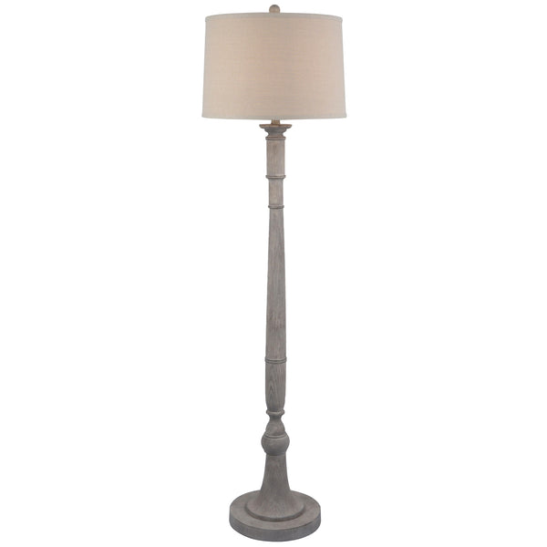 Lampada da terra Stella con paralume in lino