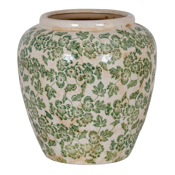 Grande vaso Olpe a forma di trifoglio verde