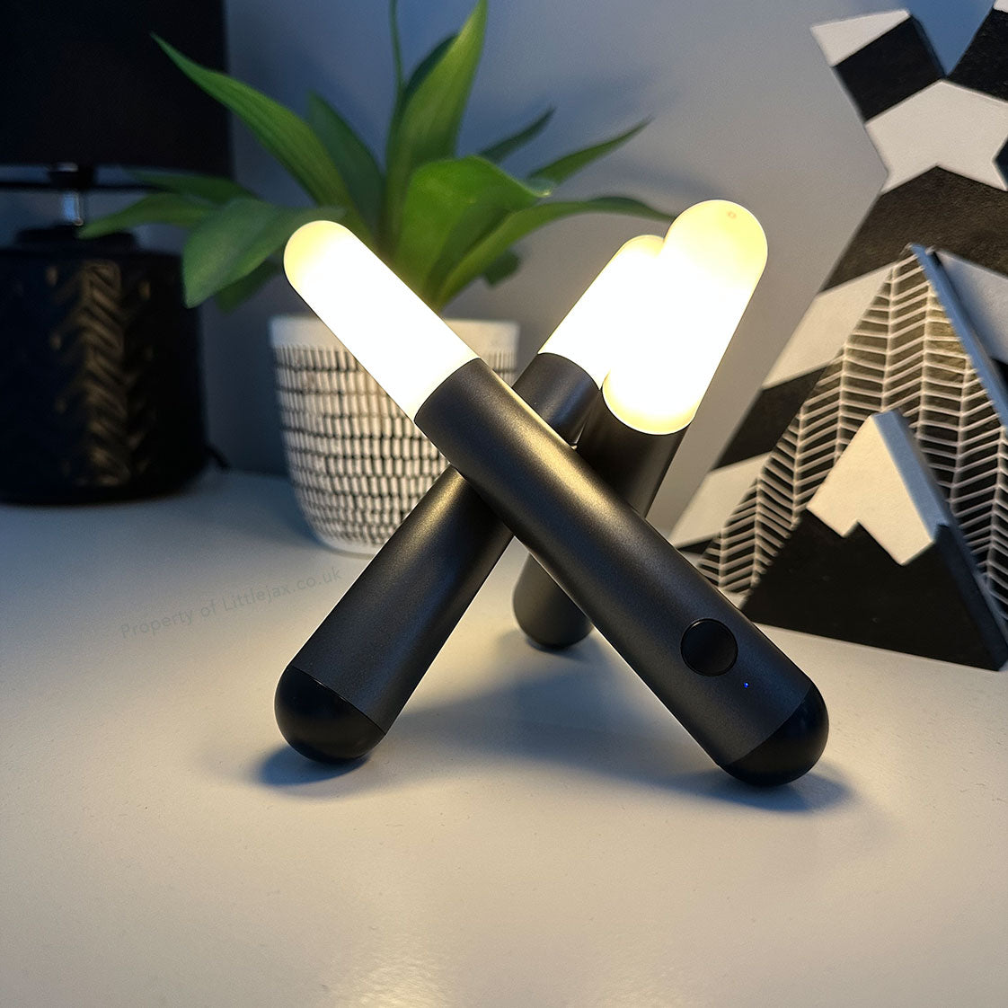 Cordless Abstract Modern Trio Table Lamp