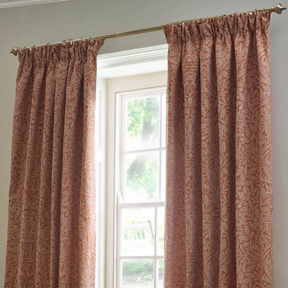 Tende a pieghe a matita in jacquard opaco Acorn Tonal - Mattone
