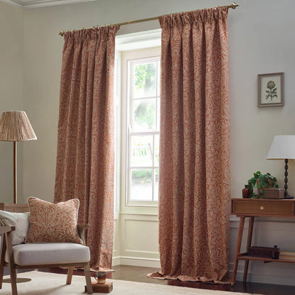 Tende a pieghe a matita in jacquard opaco Acorn Tonal - Mattone