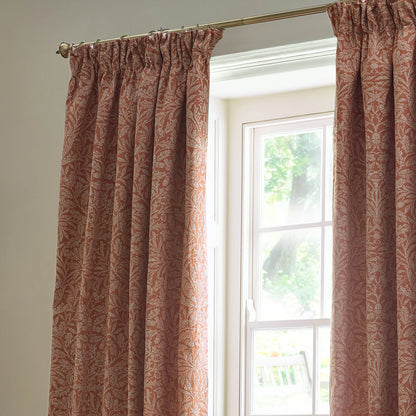 Tende a pieghe a matita in jacquard opaco Acorn Tonal - Mattone