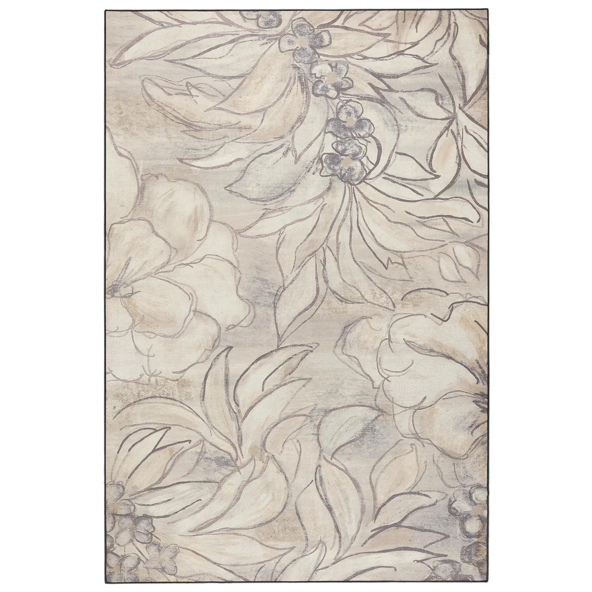 Eco-Washable Rug - Art Floral