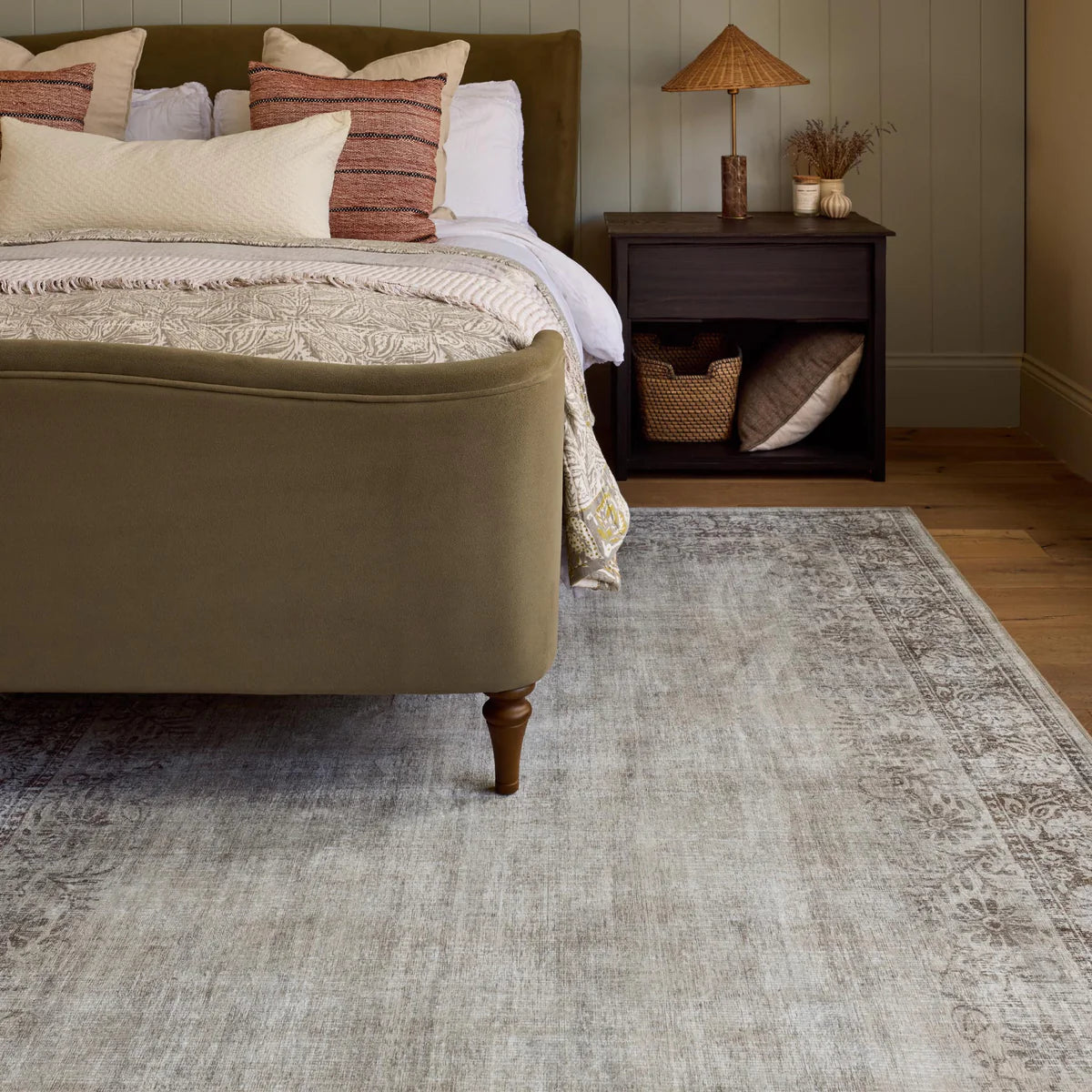 Tapis écologique lavable-Bordure en brocart