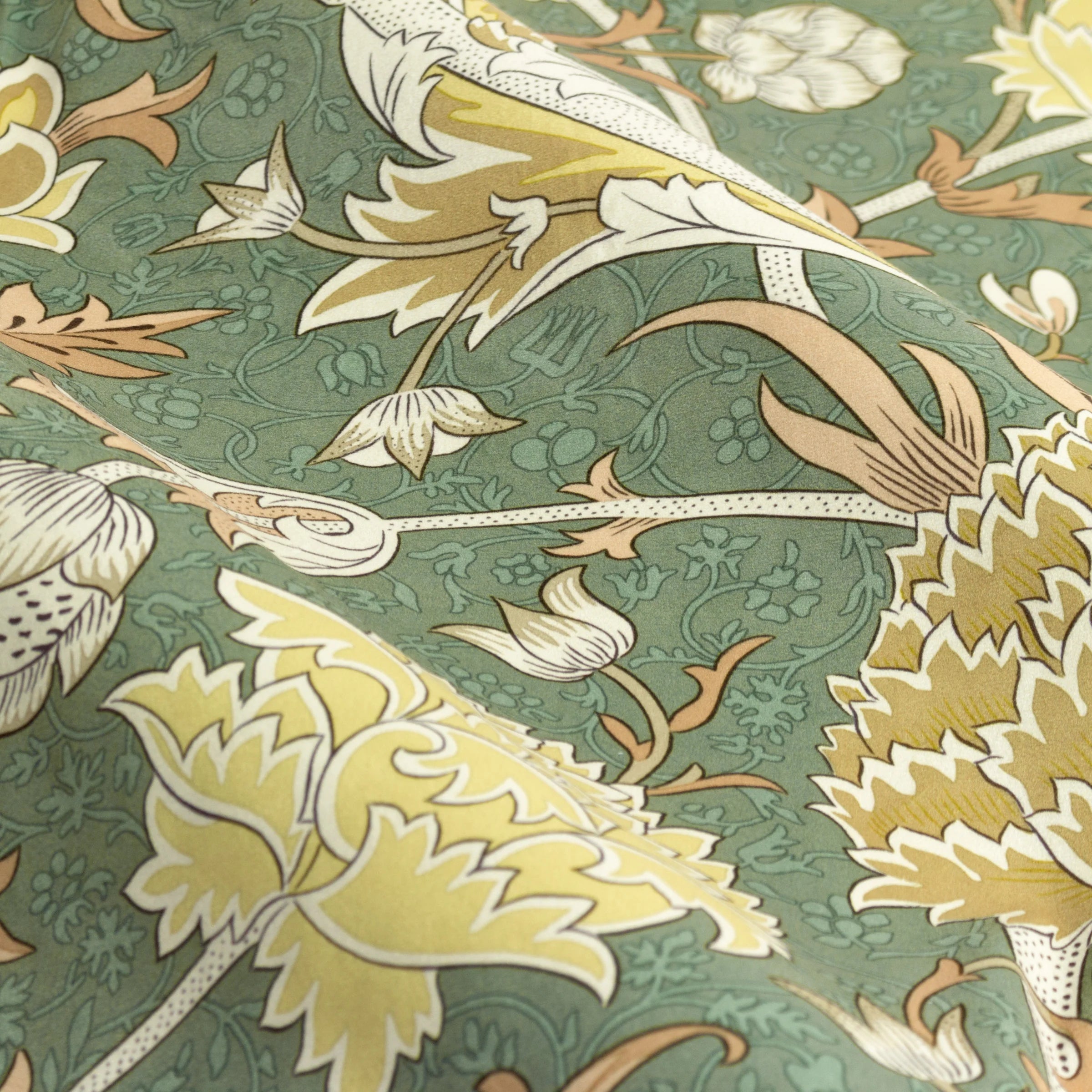 Tende a pieghe a matita in jacquard Brook Woodland - Lino