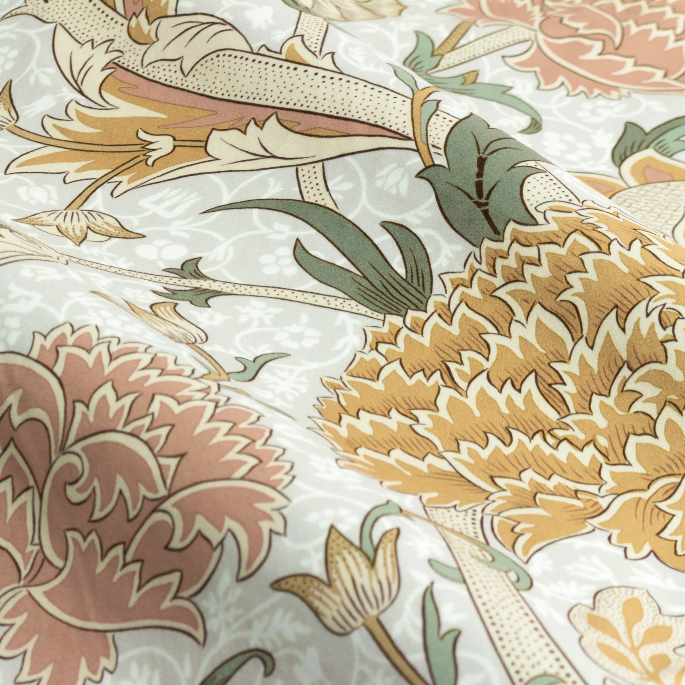 Tende a pieghe a matita in jacquard Brook Woodland - Lino