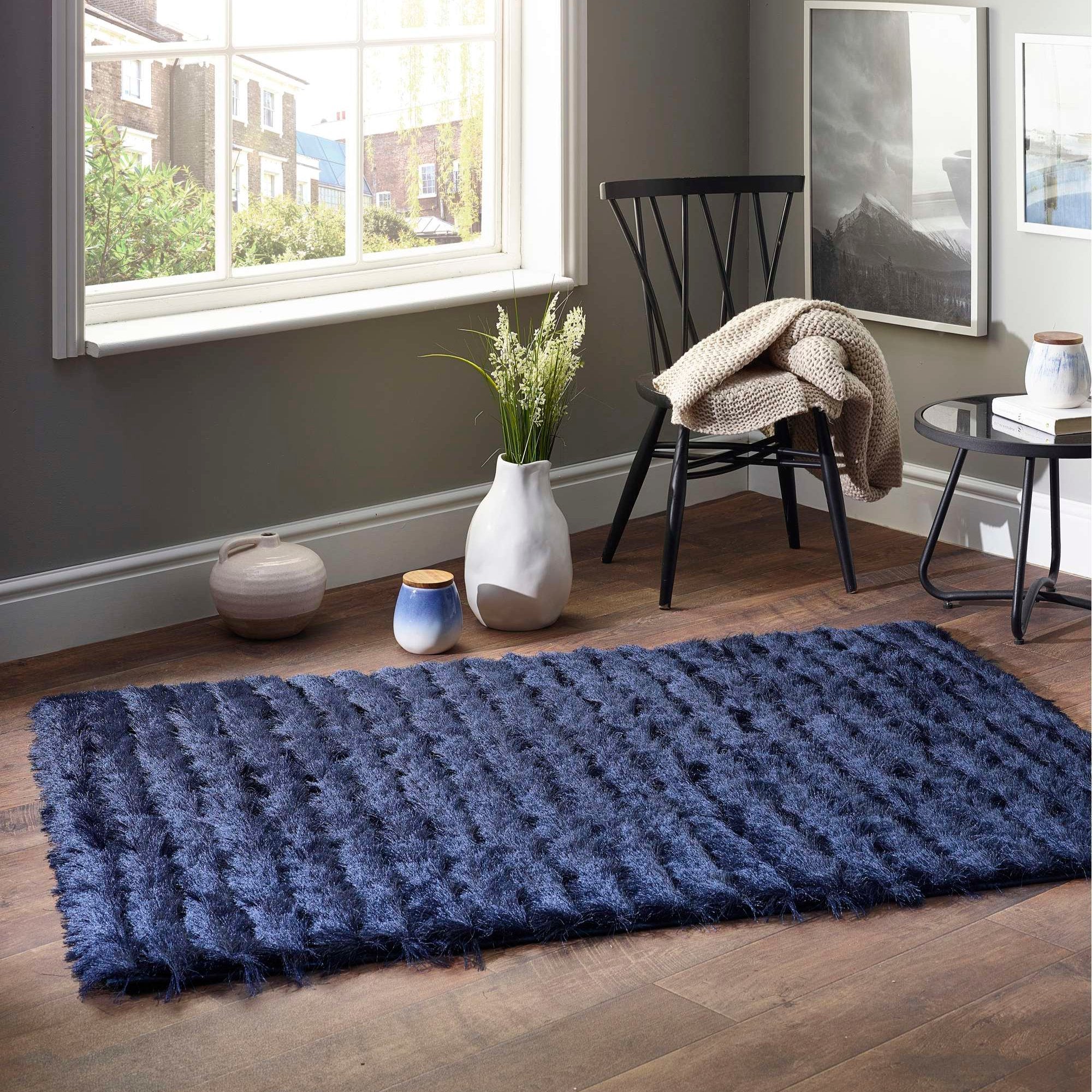 Origins Carved Glamour Navy Rug