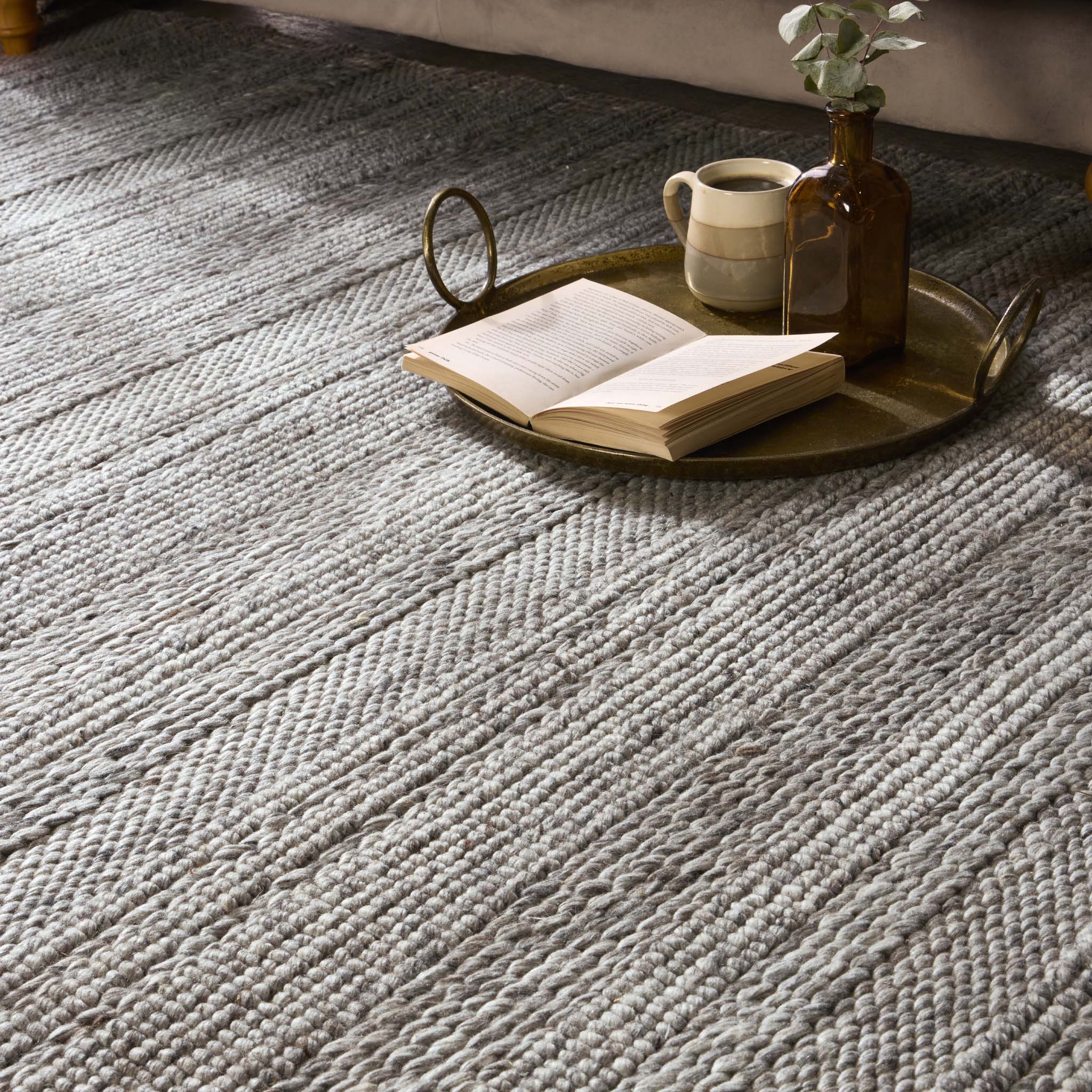 Origins Chunky Knit Natural/Grey Rug