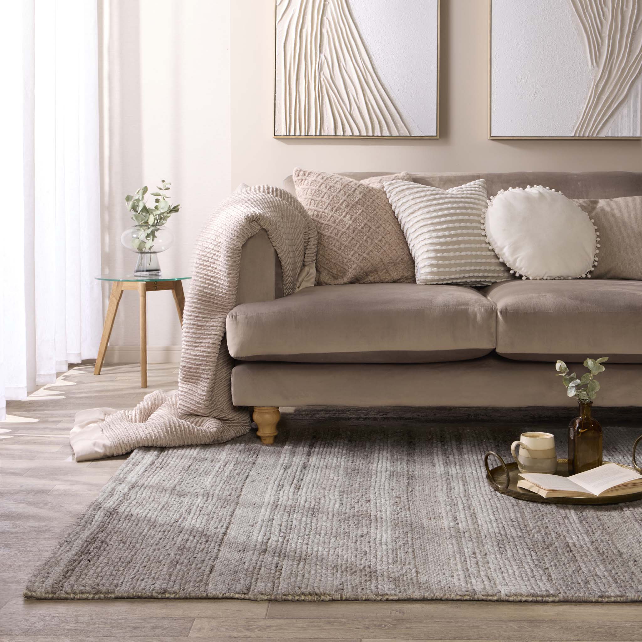Origins Chunky Knit Natural/Grey Rug