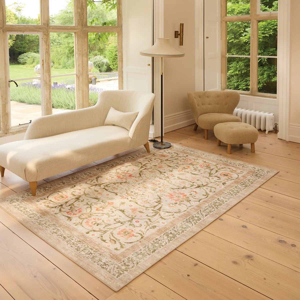 Tapis écologique lavable-Motif cachemire champêtre