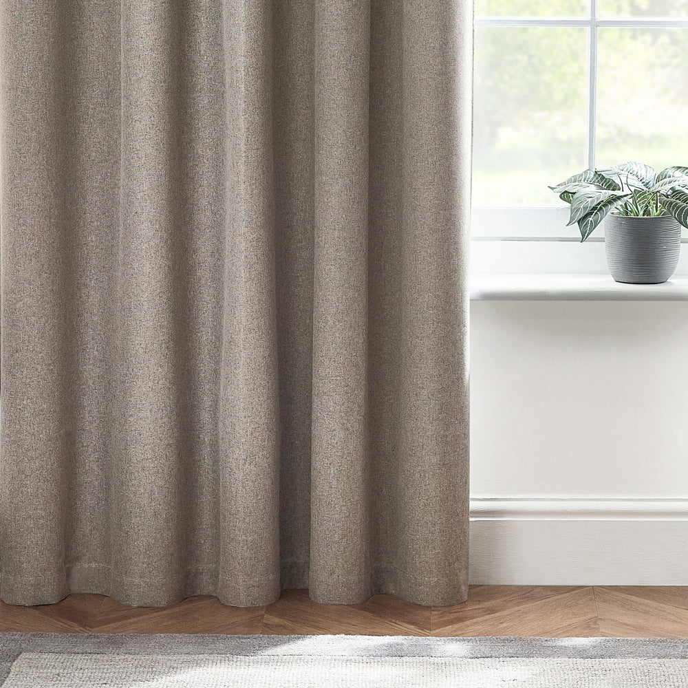 Dawn Textured Thermal Blackout Eyelet Curtains - Grey