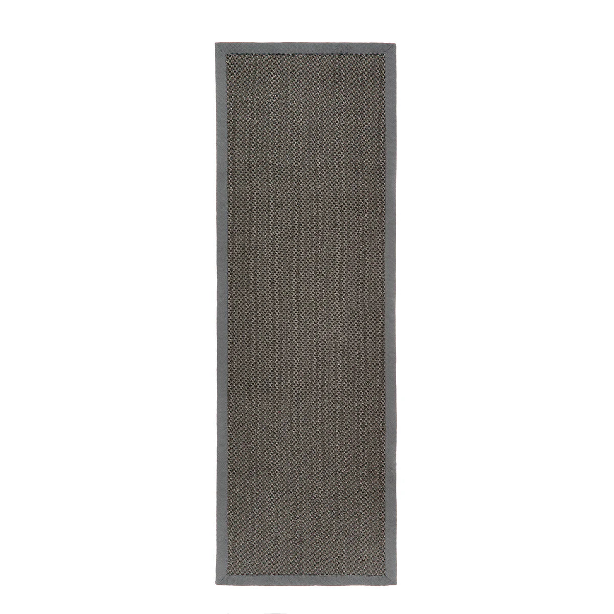 Tappeto Origins Sisal - Grigio scuro con bordo grigio