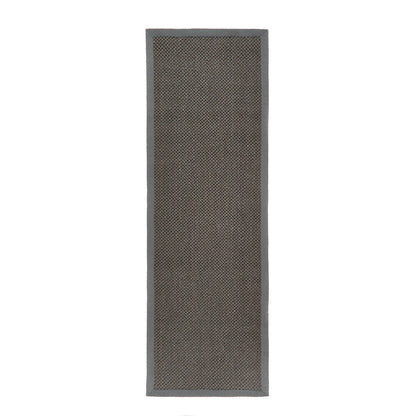 Tappeto Origins Sisal - Grigio scuro con bordo grigio