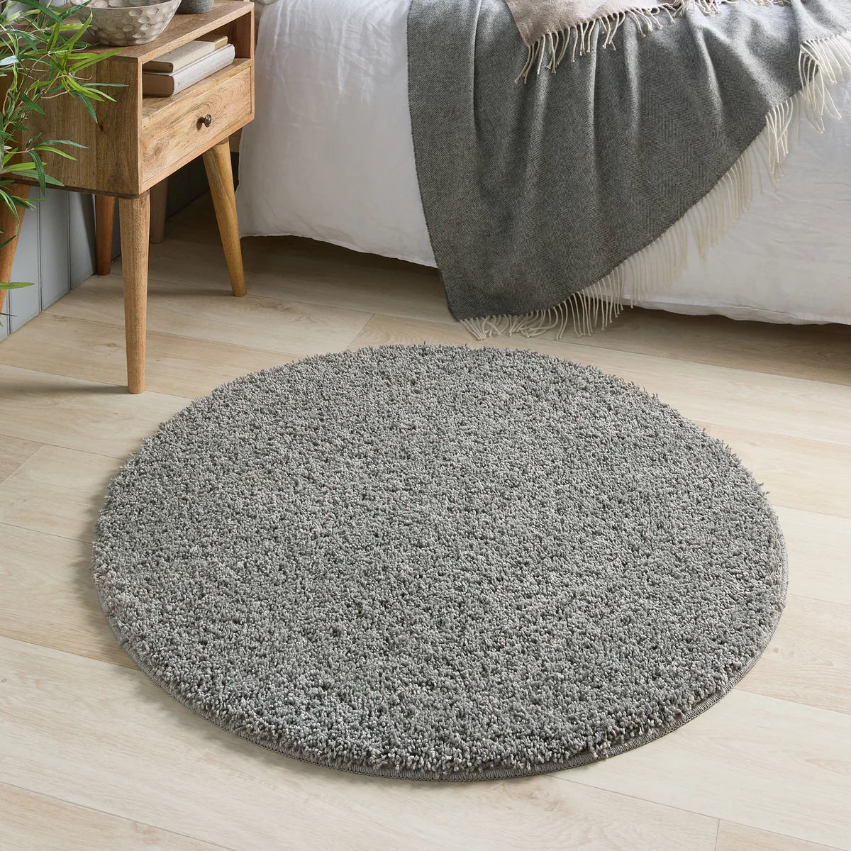 Tapis ultra épais, moelleux, antidérapant et résistant-Gris anthracite