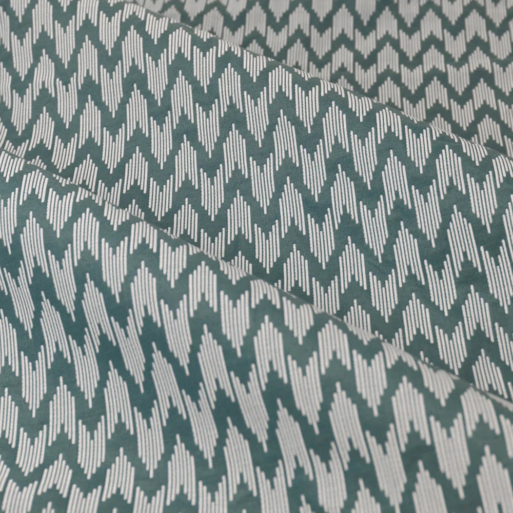 Hutton Jacquard Pencil Pleat Curtains - Blue