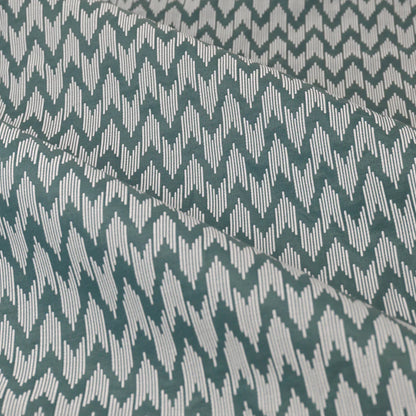 Hutton Jacquard Pencil Pleat Curtains - Blue