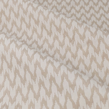 Hutton Jacquard Pencil Pleat Curtains - Linen