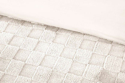 Luxury Check Teddy Duvet Set