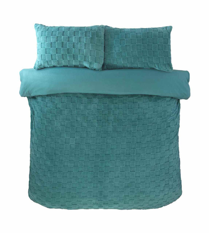 Set copripiumino Teddy di lusso con motivo a quadri.